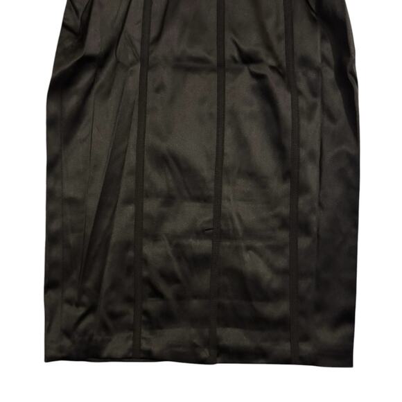 White House Black Market Black Satin Cocktail Dress – Size 00 – NWT – Fall 2010 - Picture 8 of 9